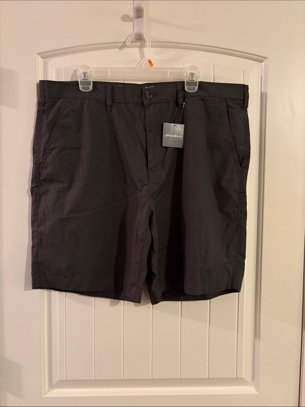 Eddie Bauer Men's Black Flat-Front Performance Shorts